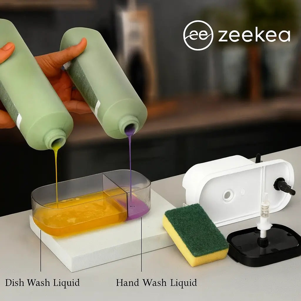 EcoEase™ 3-in-1 Kitchen Sink Organizer with Soap Pump & Sponge Tray