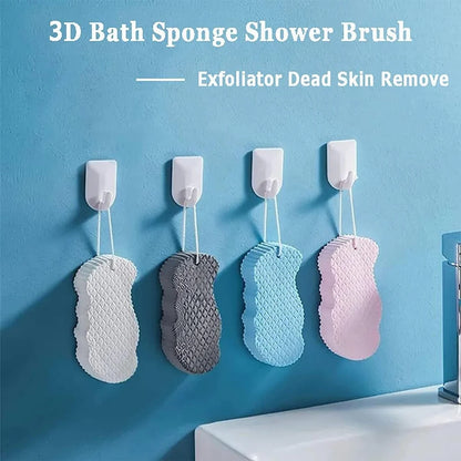 3D Bath Sponge Exfoliator – Deep Cleansing & Gentle Skin Polishing (Pack Of 2)