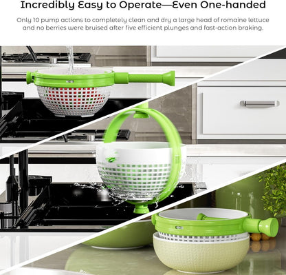 SpinPro™ 360° Rotating Strainer Bowl with Handles – Foldable Dual-Handle Colander