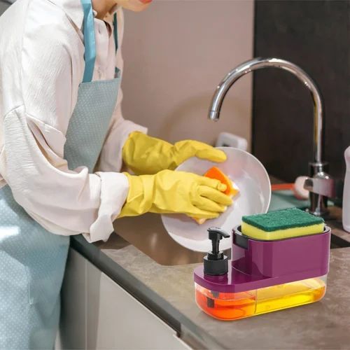EcoEase™ 3-in-1 Kitchen Sink Organizer with Soap Pump & Sponge Tray
