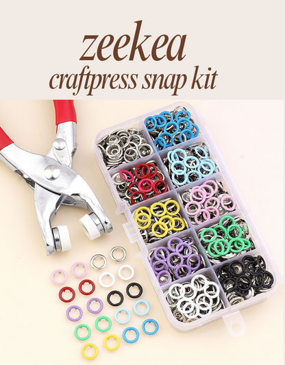 CraftPress Snap Button & Pliers Tool Kit | 100pcs Metal Snaps for Clothes, Bags & Crafts 🧵