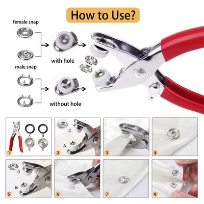 ZEEKEA Premium Snap Buttons Kit