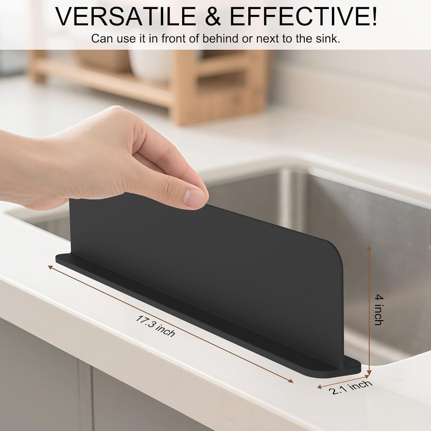 Silicone Sink Splash Guard (17.3 x 4.1 Inch )