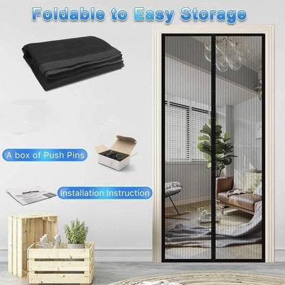 MosquiLock™ Magnetic Mesh Door Curtain – Fresh Air, Mosquito-Free Living