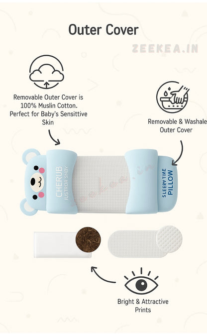 Grandma's Adjustable Head Shaping Pillow for Babies – Prevents Flat Head👶
