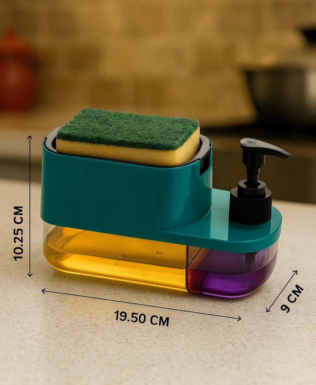 EcoEase™ 3-in-1 Kitchen Sink Organizer with Soap Pump & Sponge Tray