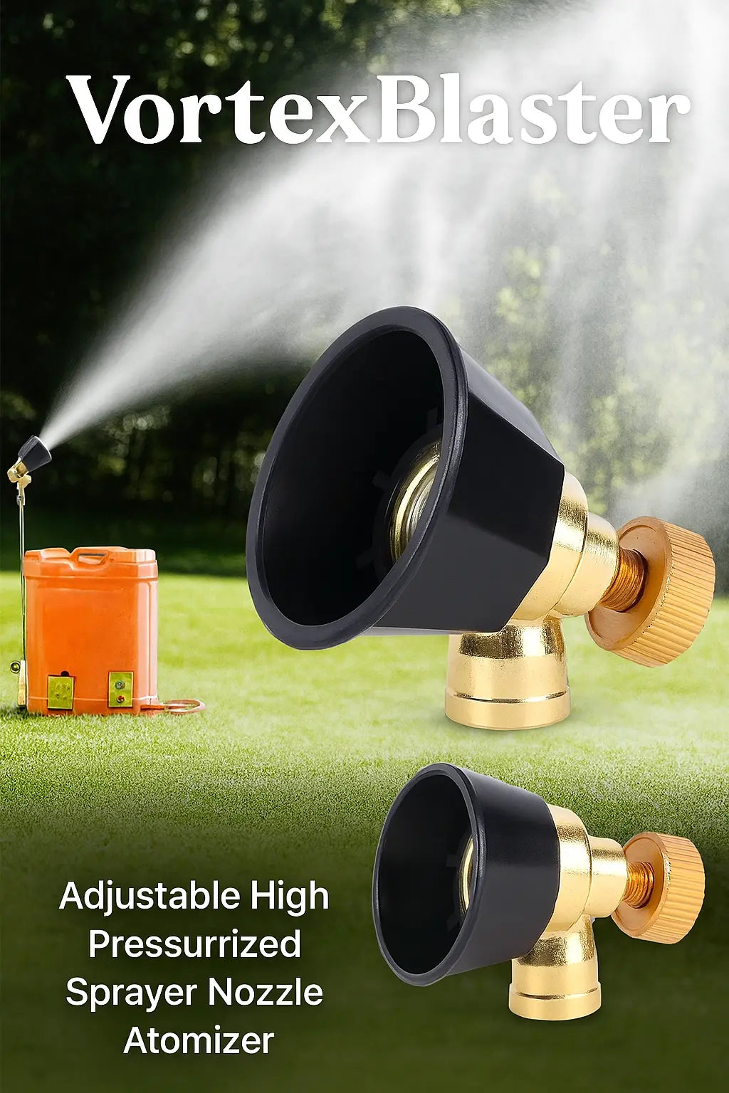 VortexBlaster™ Adjustable High Pressurized Sprayer Nozzle Atomizer