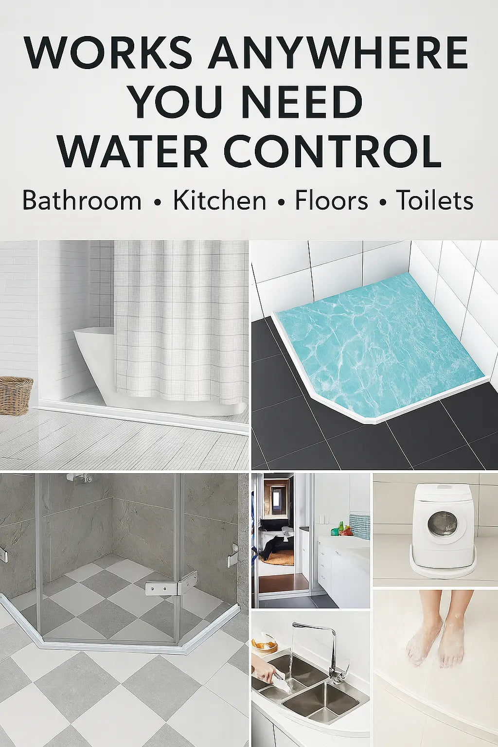 SealEdge Pro – Ultra-Grip Water Threshold Barrier Stopper Strip 1M (Pack Of 2)