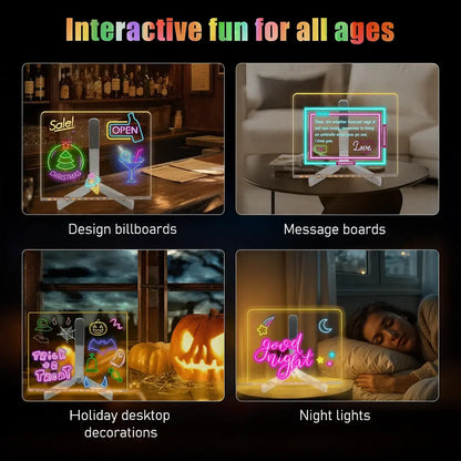 GlowWrite™ LED Acrylic Board —Screen-Free Creative Toy • 2 Free eBooks 🎁