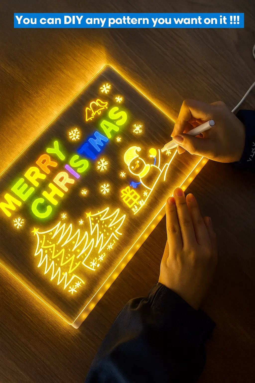 GlowWrite™ LED Acrylic Board —Screen-Free Creative Toy • 2 Free eBooks 🎁