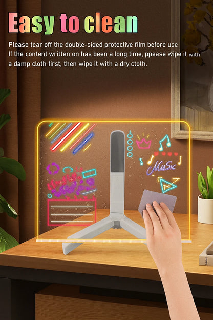 GlowWrite™ LED Acrylic Board —Screen-Free Creative Toy • 2 Free eBooks 🎁