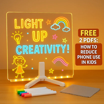 GlowWrite™ LED Acrylic Board —Screen-Free Creative Toy • 2 Free eBooks 🎁