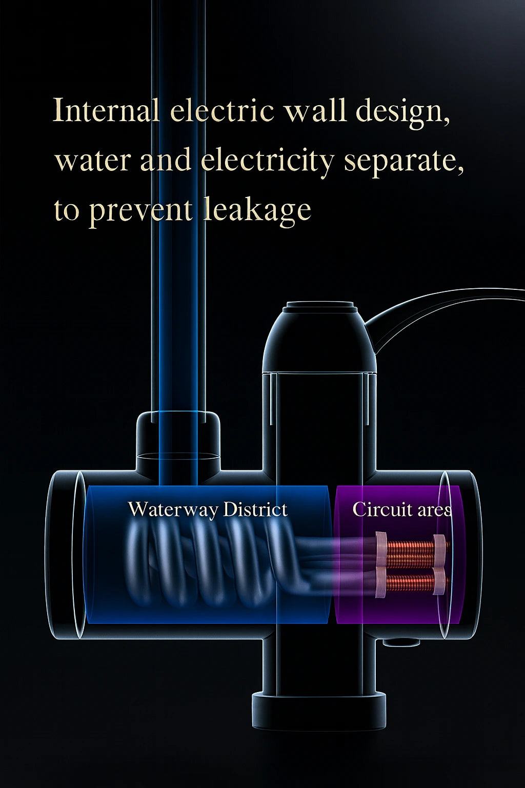 LED Temperature Display Heating Faucet – Instant Hot & Cold Tap