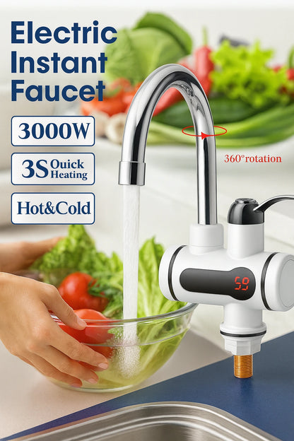 LED Temperature Display Heating Faucet – Instant Hot & Cold Tap
