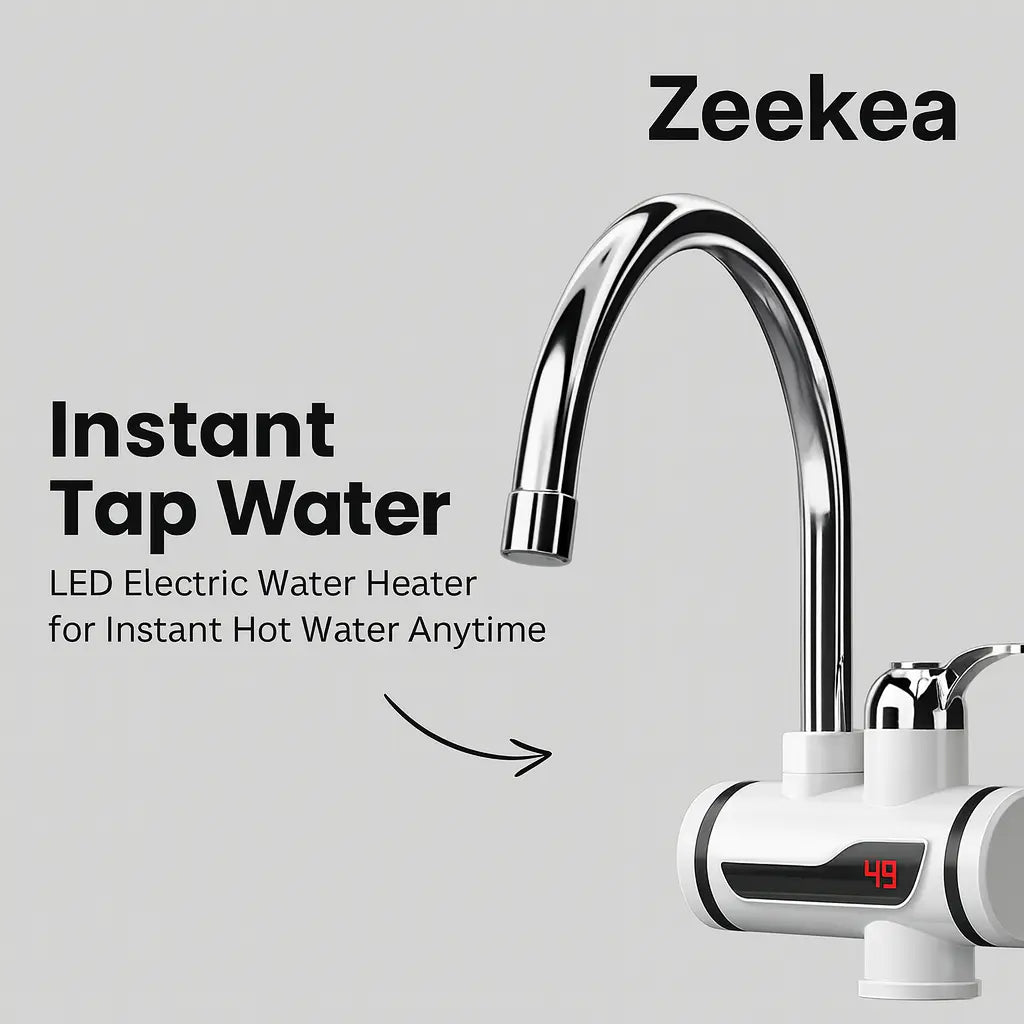 LED Temperature Display Heating Faucet – Instant Hot & Cold Tap