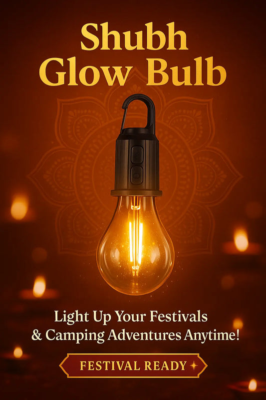 Shubh Glow Bulb – Rechargeable Camping + Festive Lighting