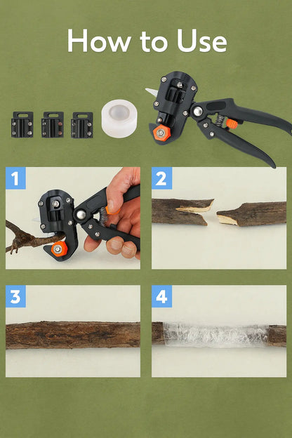 ScionPro™ Grafting Tool with 3 Blades + Shears & Free Tape