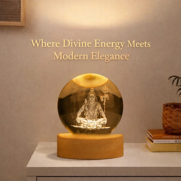 Mahadev 3D Crystal Lamp