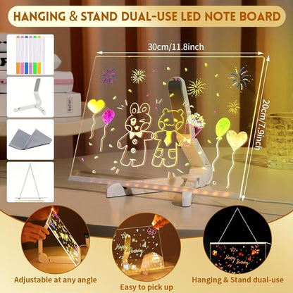 GlowWrite™ LED Acrylic Board —Screen-Free Creative Toy • 2 Free eBooks 🎁