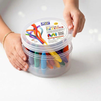 Zeekea Premium Erasable Crayons for Kids Non‑Toxic (Pack of 24)