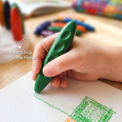 Zeekea Premium Erasable Crayons for Kids Non‑Toxic (Pack of 24)