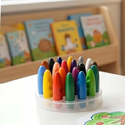 Zeekea Premium Erasable Crayons for Kids Non‑Toxic (Pack of 24)