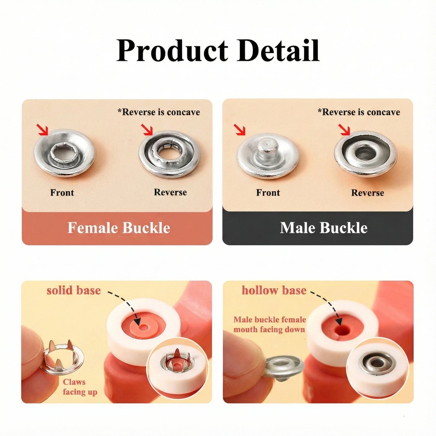 CraftPress Snap Button & Pliers Tool Kit | 100pcs Metal Snaps for Clothes, Bags & Crafts 🧵