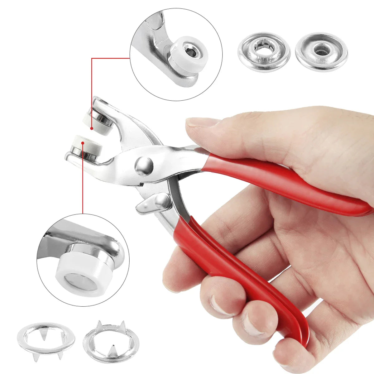 CraftPress Snap Button & Pliers Tool Kit | 100pcs Metal Snaps for Clothes, Bags & Crafts 🧵