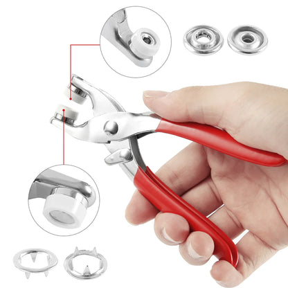 CraftPress Snap Button & Pliers Tool Kit | 100pcs Metal Snaps for Clothes, Bags & Crafts 🧵