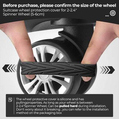 Zeekea Premium Upgraded Luggage Wheel Covers