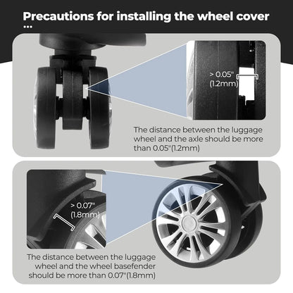 Zeekea Premium Upgraded Luggage Wheel Covers