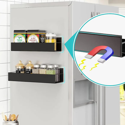 Magnetic Wall-Free Storage Shelf for Fridge & Metal Surfaces (Pack Of 2)